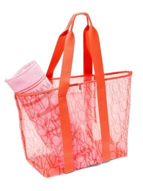 Victoria’s Secret Logo Mesh Beach Tote & Towel Set